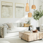 PENDANT LAMP NATURAL BRAIDED WHEAT 1XE27 (22167 Zambelis) - Zambelis