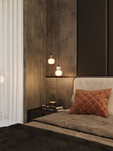 MAXLIGHT P0624 LAMPA WISZACA MODERN 5W, OPAL + LIGHT GREY