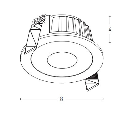 DOWNLIGHT SPOT LED 6W BLACK (S110 Zambelis) - Zambelis