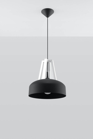 Lampa wisząca CASCO czarna/biała (SL.0389) - Sollux