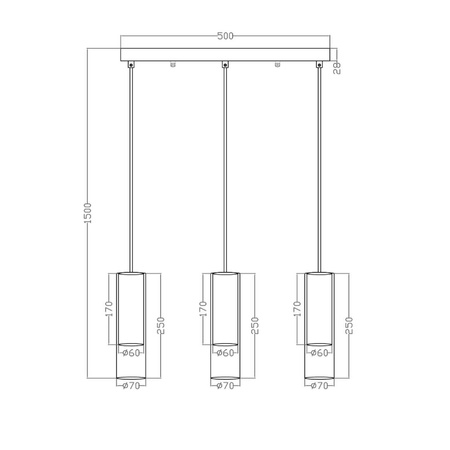 Lampa wisząca Manacor (LP-232/3L BK) - Light Prestige