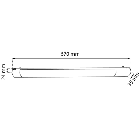 Spot magnetyczny Komatsu Slim - Czarny - 48V 24W 1960lm (670 mm) 3000K (6051) - Shilo
