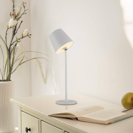 Przenośna, ładowana lampa stołowa BOTERIA  BIAŁY (19251-16) - Paul Neuhaus