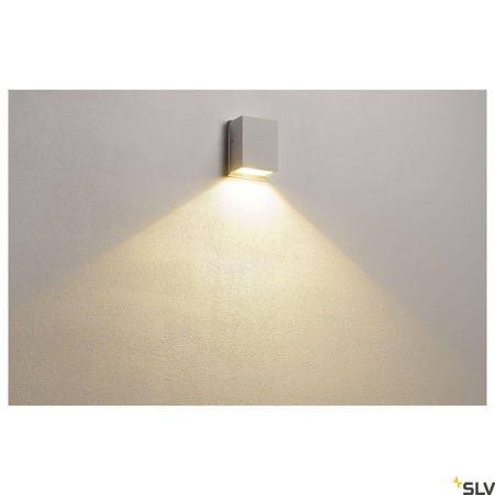 QUAD 1 XL, lampa ścienna, LED, 3000K, IP44, kwadratowa, biała, 3,2W (232431) - SLV