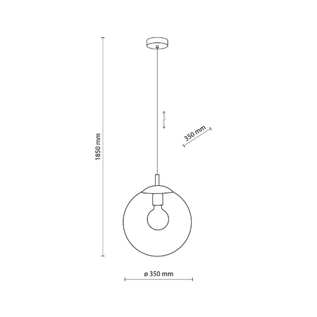 Lampa wisząca ESME TRANSPARENT Ø 35 (3268) - TK Lighting