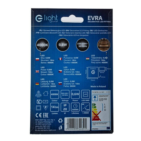 EVRA Barwa Neutralna 4000K (EKS0391) - Eko-Light