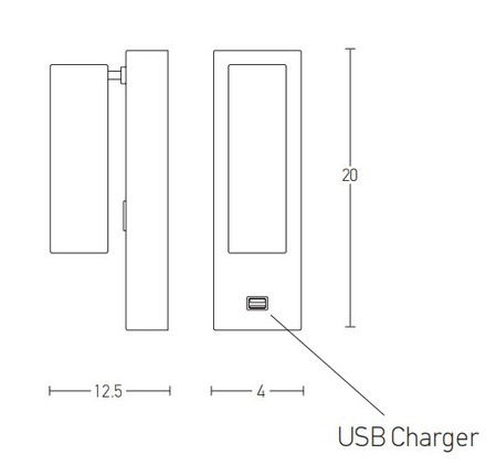 READING LIGHT LED 3W BLACK (H35 Zambelis) - Zambelis