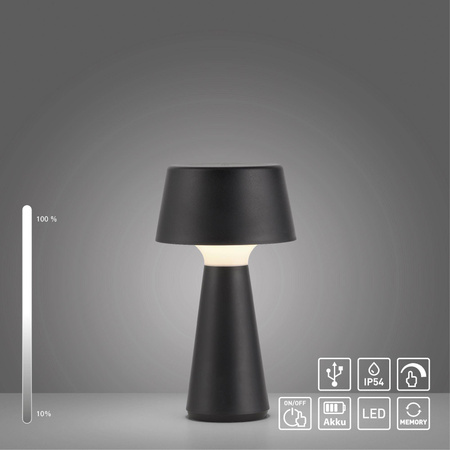 ABERA LAMPA STOŁOWA CZARNY (19260-18) - Paul Neuhaus