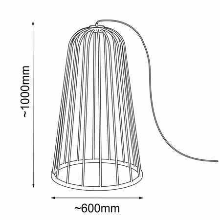 Lampa podłogowa no. moon A F - Platyna mat (1000 mm) (2008) - Shilo