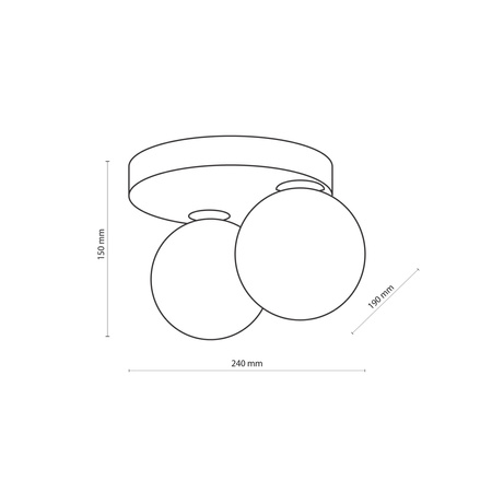 Lampa sufitowa BIANCA złota 2 PŁ (4696) - TK Lighting