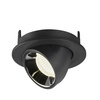 NUMINOS® GIMBLE S, oprawa sufitowa wpuszczana czarna/chromowana 3000 K 20° (1005887) - SLV