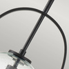 Lampa wisząca Somerset - 1 źródło światła - Przezroczyste szkło - Czarna (QN-SOMERSET-P-C-BK) - Quintiesse