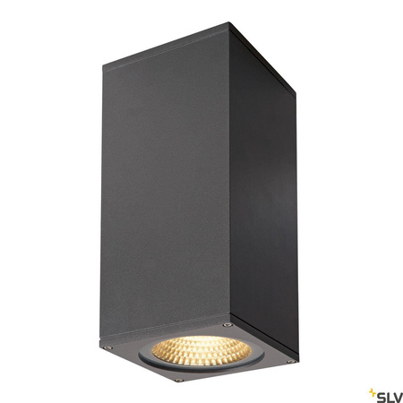 BIG THEO WALL, lampa ścienna outdoor, dwupunktowa, LED, 3000K, Flood up/down, antracyt S/W/G 13/27,5/13,5 cm (234505) - SLV
