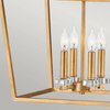 Duża lampa wisząca/ Półplafon Stinson - 4 źródła światła - Przecierany mosiądz (QN-STINSON-4P-L-DBR) - Quintiesse