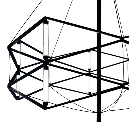 Geometryczna czarna lampa wisząca SPACE 60 cm (ST-9858 P/S black) - Step into Design