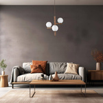 Lampa wisząca ESTERA WOOD ORZECH 3 PŁ (10271) - TK Lighting