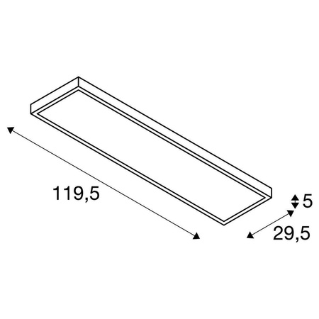 Lampa sufitowa natynkowa LED PANEL 3000K, kolor biały (1001505) - SLV
