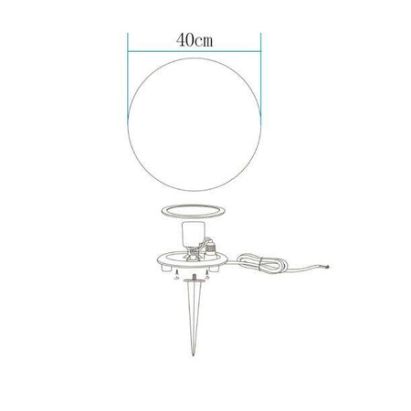 Biała lampa ogrodowa kula BALL 40 cm (ES-B040) - Step into Design