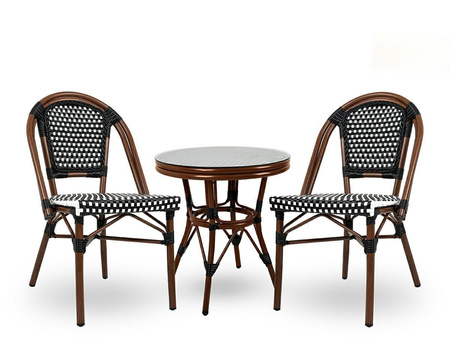 Krzesło ogrodowe CAFE PARIS brązowe       rattan (KH1501100219) - King Home