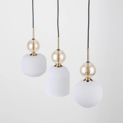 SOPHIA COGNAC WHITE LAMPA WISZĄCA 3XE14 (11591) - TK Lighting