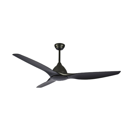 Wentylator sufitowy 70W z pilotem, matowe czarne wiatraki (20258 Zambelis)