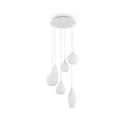 Lampa wisząca SOFT SP6 kol. biały (087818) Ideal Lux - żyrandol
