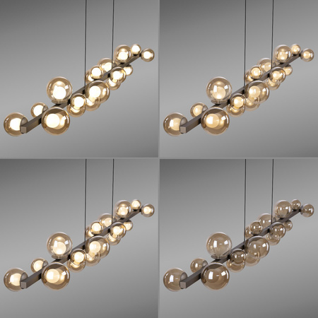 Lampa wisząca z płynną regulacją wysokości PURE E-POPUP 180cm BRĄZOWA (2558-97) - Paul Neuhaus