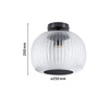 Oprawa sufitowa łazienkowa RUYA E27 max.60W IP44 230V czarny matowy / szkło (PL71146) - PAULMANN