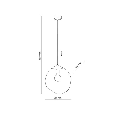 Lampa wisząca SOL transparentna (4262) - TK Lighting