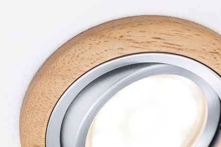 Zestaw oprawa do wbudowania LANATI COIN LED 3X 6W 470lm 84mm 2700K IP20 230V drewno / aluminium /czarny (PL92239) - PAULMANN