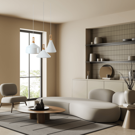PENDANT 1L ALUMINIUM WHITE (1512-W Zambelis) - Zambelis