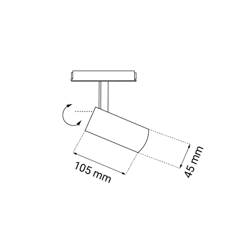Spot magnetyczny Komassa (system Komatsu) - Czarny - 48V 7W 560lm (45 mm) 4000K (6641) - Shilo