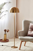 Lampa podłogowa CERA Nordlux E27 60W Metal Mosiądz