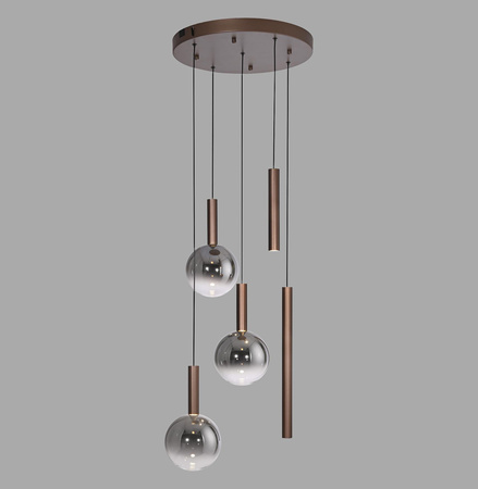 BOWL LAMPA WISZĄCA BRĄZOWA (2285-23) - Paul Neuhaus
