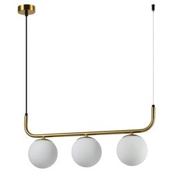 Lampa wisząca Alisa 3 złota/biała (LP-005/3L GD) - Light Prestige