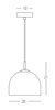 PENDANT LIGHT 1XE14 GLASS CHAMPAGNE (22114 Zambelis) - Zambelis
