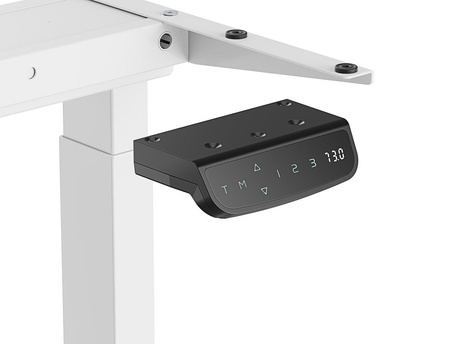Regulowany stelaż do biurka z dwoma silnikami i ładowarką USB Control Pro Biały (LV0665) - LVN SYSTEM