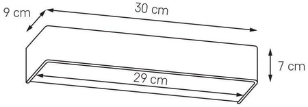 Kinkiet LED FLAT czarny (20301102) - KASPA