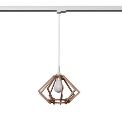 Lampa wisząca na szynie POMPELMO naturalne drewno E27 3000K 7,5W 620lm #W (MYL.00209) - Make Your Light