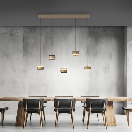 Lampa na pilota, z regulacją światła i wysokości PURE FALLING RINGS BRĄZOWY/CHROM (2504-97) - Paul Neuhaus