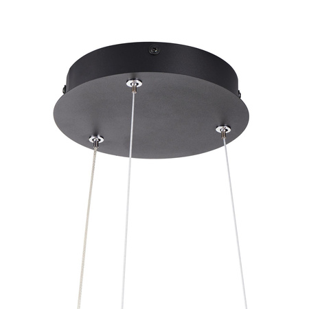 Lampa wisząca z efektownym kloszem FRILL LED czarna 45 cm (ST-DL6487-BK) - Step into Design
