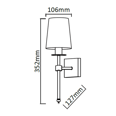 Kinkiet Casoli (LP-2118/1W chrom) - Light Prestige