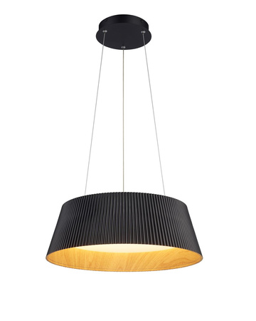 Lampa wisząca z efektownym kloszem FRILL LED czarna 45 cm (ST-DL6487-BK) - Step into Design