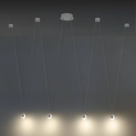 Lampa Wisząca SHALLOW 4, Kol. Biały (0054.31.BI) - Vivida