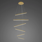 Lampa wisząca Ledowe Okręgi No.6 złota 3k Dali (LA086/P_150_in_3k_gold_Dali) - ALTAVOLA DESIGN