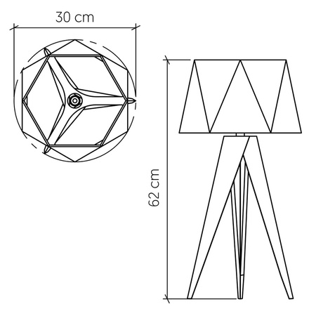 Lampa stołowa Angular (QN-ANGULAR-TL-TEAK) - Quintiesse