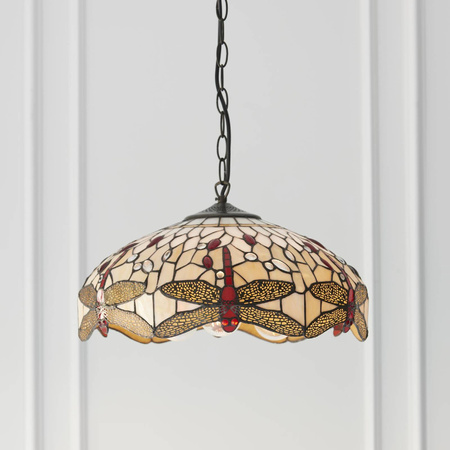Lampa Wisząca Dragonfly beige (70824) Tiffany