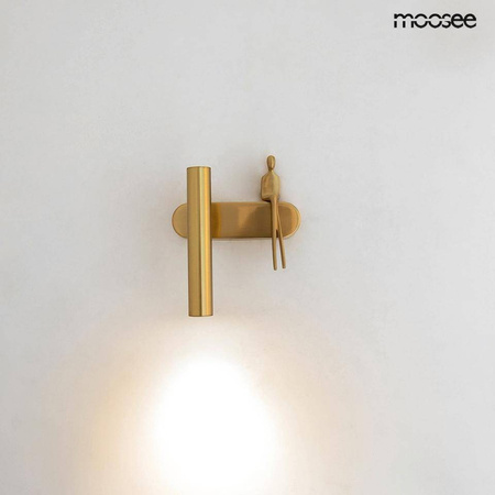 MOOSEE lampa ścienna BOY TUBE L złota (MSE1501100481) - Moosee