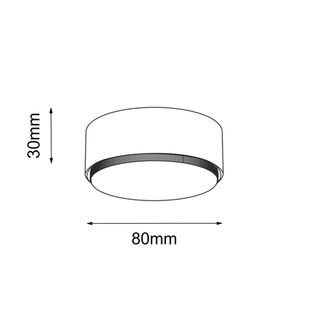 Plafon Drop - Czarny (30 mm)   (1260) - Brosline