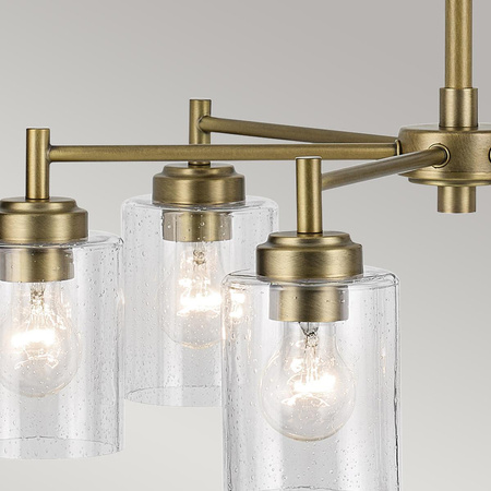 Żyrandol Winslow - 6 źródeł światła - Naturalny mosiądz (KL-WINSLOW6-NBR) - Elstead Lighting